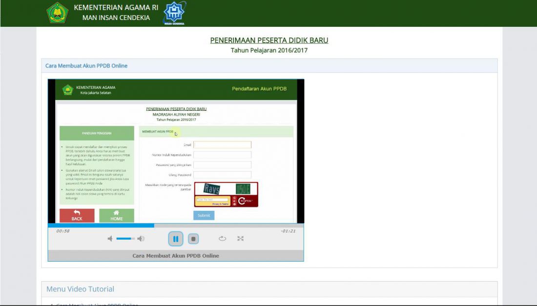 PPDB Online MAN IC 2017